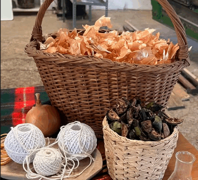 foi de ceapă și coji de nuci, parte din atelierele ADEMED